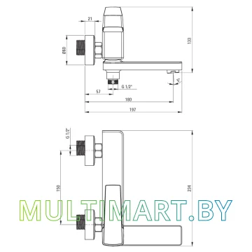 Смеситель Deante Blur Titanium BQL D12M картинка 6